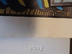 VINTAGE 1967 BLACKLIGHT POSTER zodiac VIRGO Astrology Funky Features ABSTRACT