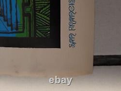 VINTAGE 1967 BLACKLIGHT POSTER zodiac VIRGO Astrology Funky Features ABSTRACT