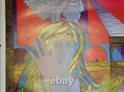 VINTAGE 1967 BLACKLIGHT POSTER zodiac VIRGO Astrology Funky Features ABSTRACT