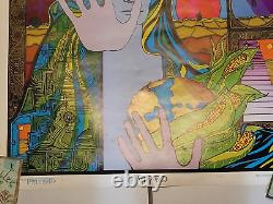 VINTAGE 1967 BLACKLIGHT POSTER zodiac VIRGO Astrology Funky Features ABSTRACT