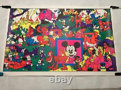 VINTAGE 1967 BLACK LIGHT DISNEY ORGY WALLY WOOD Mad Disneyland Realist 23x35