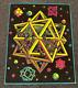 Vintage 1968 Blacklight Poster Stars By M. C. Escher 21x 26 Iguana Lizards