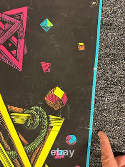 VINTAGE 1968 BLACKLIGHT Poster STARS By M. C. ESCHER 21x 26 Iguana Lizards