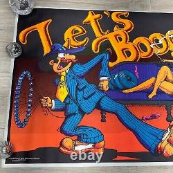 VINTAGE 1972 LET'S BOOGIE BLACK LIGHT PSYCHEDELIC POSTER 35x23 CNG1703 P42