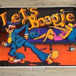 VINTAGE 1972 LET'S BOOGIE BLACK LIGHT PSYCHEDELIC POSTER 35x23 CNG1703 P42