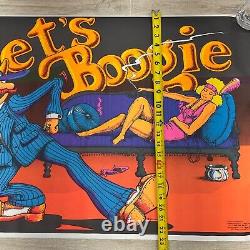 VINTAGE 1972 LET'S BOOGIE BLACK LIGHT PSYCHEDELIC POSTER 35x23 CNG1703 P42