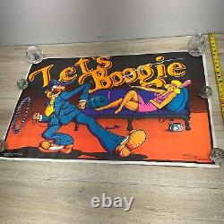 VINTAGE 1972 LET'S BOOGIE BLACK LIGHT PSYCHEDELIC POSTER 35x23 CNG1703 P42