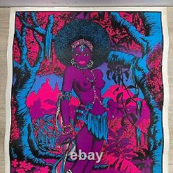 VINTAGE 1973 JUNGLE GODDESS BLACK LIGHT POSTER 23x35 P41