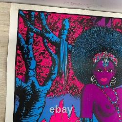 VINTAGE 1973 JUNGLE GODDESS BLACK LIGHT POSTER 23x35 P41