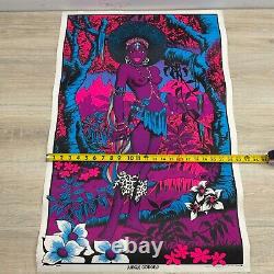 VINTAGE 1973 JUNGLE GODDESS BLACK LIGHT POSTER 23x35 P41