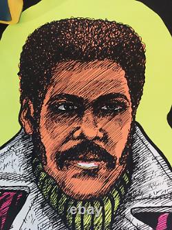 VINTAGE 1973 SHAFT BLACKLIGHT POSTER 22x34.5