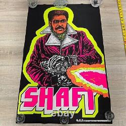 VINTAGE 1973 SHAFT BLACKLIGHT POSTER 22x34 P29