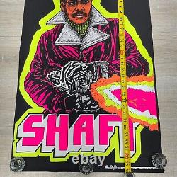 VINTAGE 1973 SHAFT BLACKLIGHT POSTER 22x34 P29