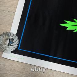 VINTAGE 1976 Leaf 928 Marijuana Weed Blacklight Poster 35 x 23 P42