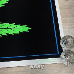 VINTAGE 1976 Leaf 928 Marijuana Weed Blacklight Poster 35 x 23 P42