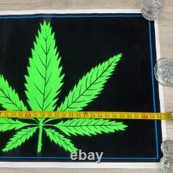 VINTAGE 1976 Leaf 928 Marijuana Weed Blacklight Poster 35 x 23 P42