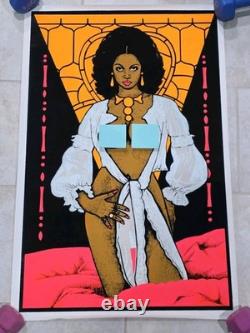 VINTAGE 1976 MIDNIGHT VENUS BLACKLIGHT POSTER NEW RARE 23x35
