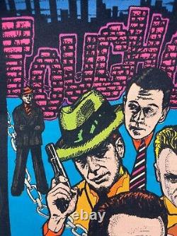 VINTAGE 1976 Tough Guys Gangster Mobster VELVET BLACKLIGHT Pro Arts POSTER