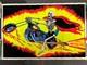 Vintage 1980 Wheels On Fire Skeleton Blacklight Poster Scorpio 23x 35