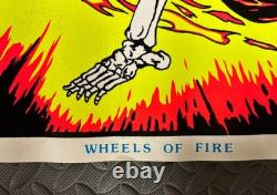 VINTAGE 1980 WHEELS ON FIRE SKELETON BLACKLIGHT POSTER SCORPIO 23x 35