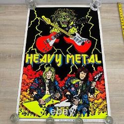 VINTAGE 1983 HEAVY METAL 2 II BLACKLIGHT POSTER SCORPIO #1659 23x35 P45