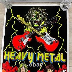 VINTAGE 1983 HEAVY METAL 2 II BLACKLIGHT POSTER SCORPIO #1659 23x35 P45
