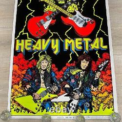 VINTAGE 1983 HEAVY METAL 2 II BLACKLIGHT POSTER SCORPIO #1659 23x35 P45