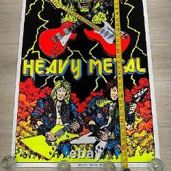 VINTAGE 1983 HEAVY METAL 2 II BLACKLIGHT POSTER SCORPIO #1659 23x35 P45