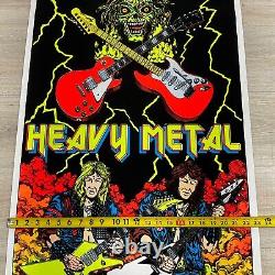 VINTAGE 1983 HEAVY METAL 2 II BLACKLIGHT POSTER SCORPIO #1659 23x35 P45