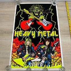 VINTAGE 1983 HEAVY METAL 2 II BLACKLIGHT POSTER SCORPIO #1659 23x35 P45
