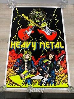 VINTAGE 1983 HEAVY METAL 2 II BLACKLIGHT POSTER SCORPIO #1659 23x35 P8