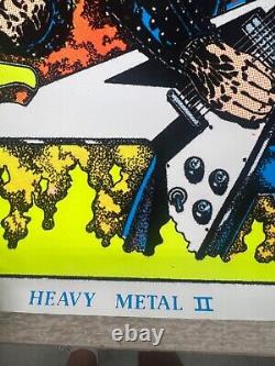VINTAGE 1983 HEAVY METAL 2 II BLACKLIGHT POSTER SCORPIO #1659 23x35 P8