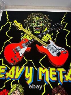 VINTAGE 1983 HEAVY METAL 2 II BLACKLIGHT POSTER SCORPIO #1659 23x35 P8