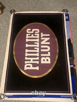 VINTAGE 1993 Phillies Blunt Hav-A-Tampa Felt Poster Blacklight