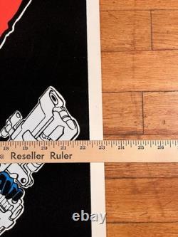 VINTAGE 1997 Marvel X-Men Wolverine Gambit Bishop Black Light Poster Felt Funky