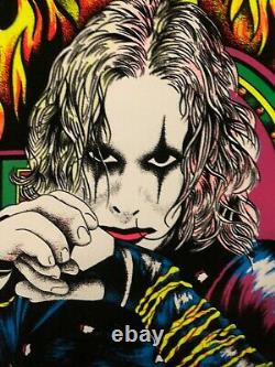 VINTAGE BLACKLIGHT POSTER Brandon Lee The Crow Iconic Gothic Action Dramas
