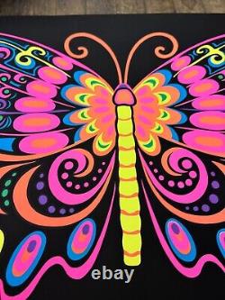 VINTAGE BLACKLIGHT POSTER Butterfly Personality Posters Of Canada 1960's