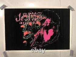 VINTAGE BLACKLIGHT POSTER JANIS JOPLIN Rare 1995 Sony Bobby McGee Mercedes Y2K