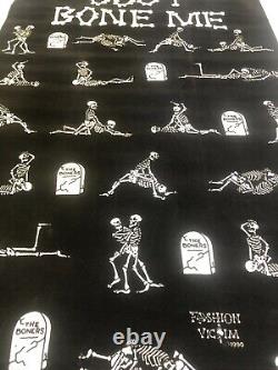 VINTAGE BLACKLIGHT POSTER Just Bone Me Fashion Victim 1990 Spooky Skeletons