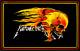 Vintage Blacklight Poster Metallica Skull Fire Enter Sandman Lars James Rare