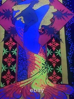 VINTAGE BLACKLIGHT POSTER Rare Winter 1970 Funky Features NOS