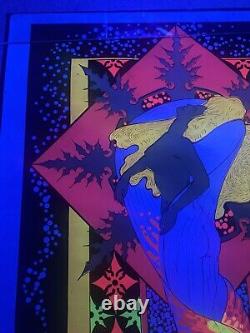 VINTAGE BLACKLIGHT POSTER Rare Winter 1970 Funky Features NOS