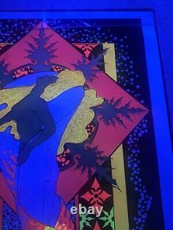 VINTAGE BLACKLIGHT POSTER Rare Winter 1970 Funky Features NOS