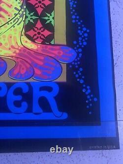 VINTAGE BLACKLIGHT POSTER Rare Winter 1970 Funky Features NOS