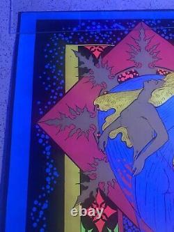 VINTAGE BLACKLIGHT POSTER Rare Winter 1970 Funky Features NOS