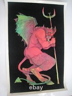 VINTAGE BLACKLIGHT POSTER' The Demon' 1974 The Thought Factory