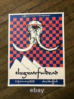 VINTAGE BLACKLIGHT POSTER The Grateful Dead 2nd Printing 1988 Iconic Hippy Pleas
