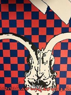 VINTAGE BLACKLIGHT POSTER The Grateful Dead 2nd Printing 1988 Iconic Hippy Pleas