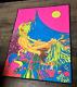 Vintage Blacklight Poster Waves 1971 Sausalito Hippies Neon Couple In Love