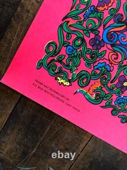 VINTAGE BLACK LIGHT POSTER SWEET CREAM LADIES 1969 NOS Psychedelic Pinup Collage